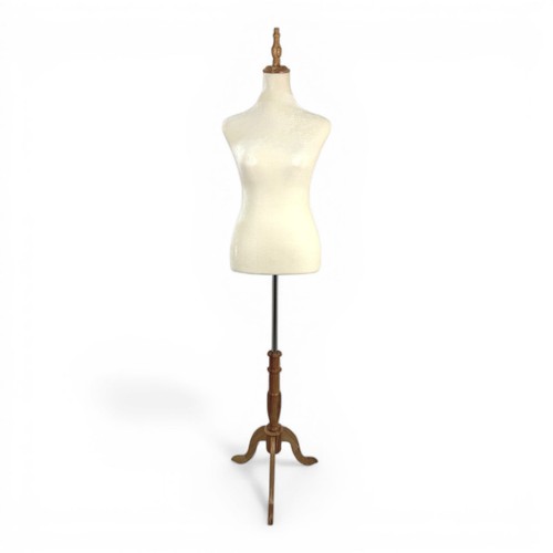 Beige velvet female mannequin - velvet,
