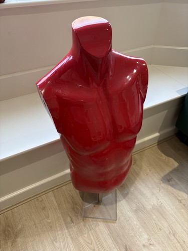 Red male torso mannequin - torso,
