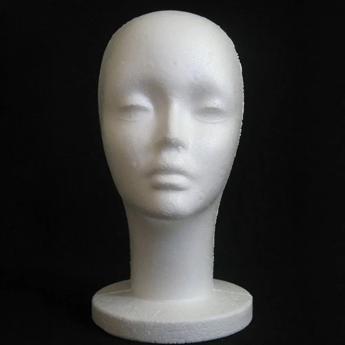 Polystyrene foam head dummy - polystyrene,