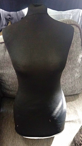 Black polystyrene torso - black,