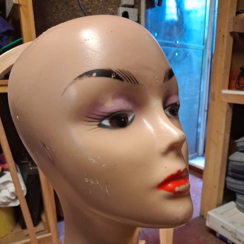Vintage female mannequin head - female,