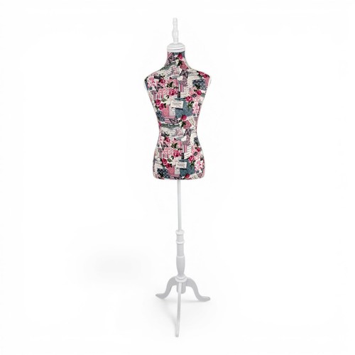 Pink floral female mannequin - pink,